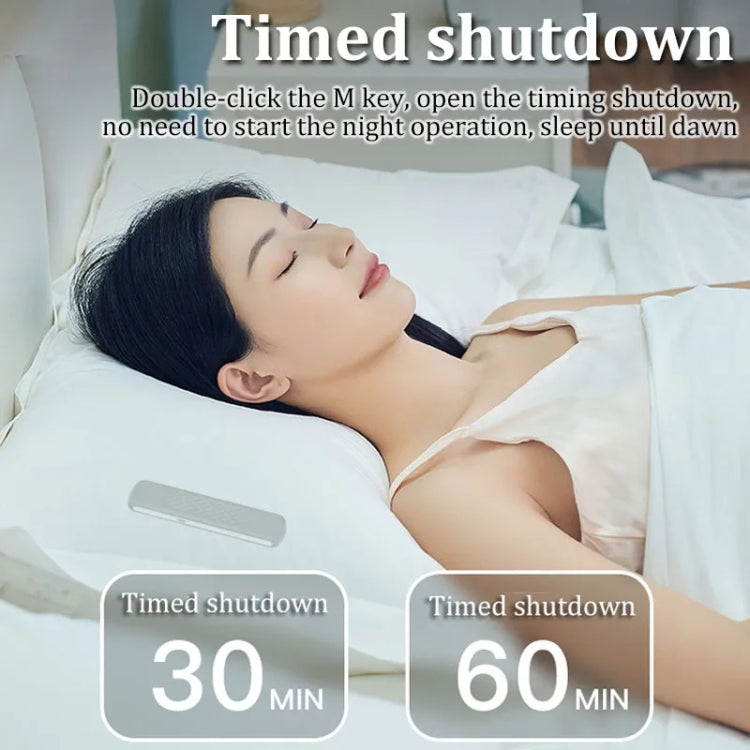 Soundproof Painless Bone Conduction Sleep Speaker Portable White Noise Sleeping Aid(White)