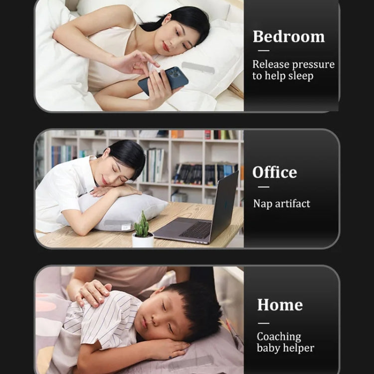 Soundproof Painless Bone Conduction Sleep Speaker Portable White Noise Sleeping Aid(Black)