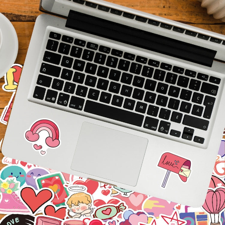4sets Valentine Day Gifts Decorative Stickers Cartoon Waterproof Water Cup Sticker, Spec: N14