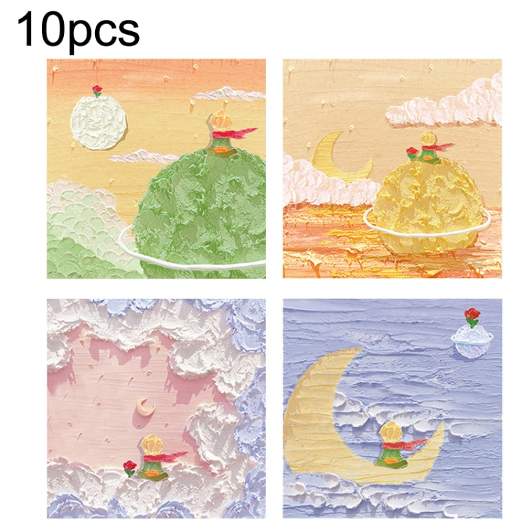 H034 10sets Tear-off Memo Pad Message Memo Handbook Decorative Stickers(Star Little Prince Series Random)