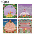 H034 10sets Tear-off Memo Pad Message Memo Handbook Decorative Stickers(Rose Little Prince Series Random)