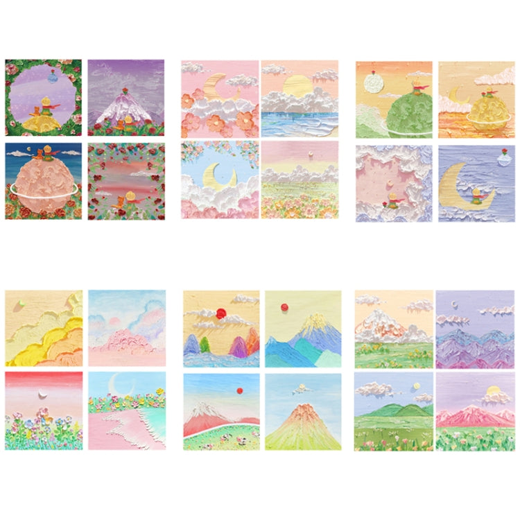 H034 10sets Tear-off Memo Pad Message Memo Handbook Decorative Stickers(Star Little Prince Series Random)