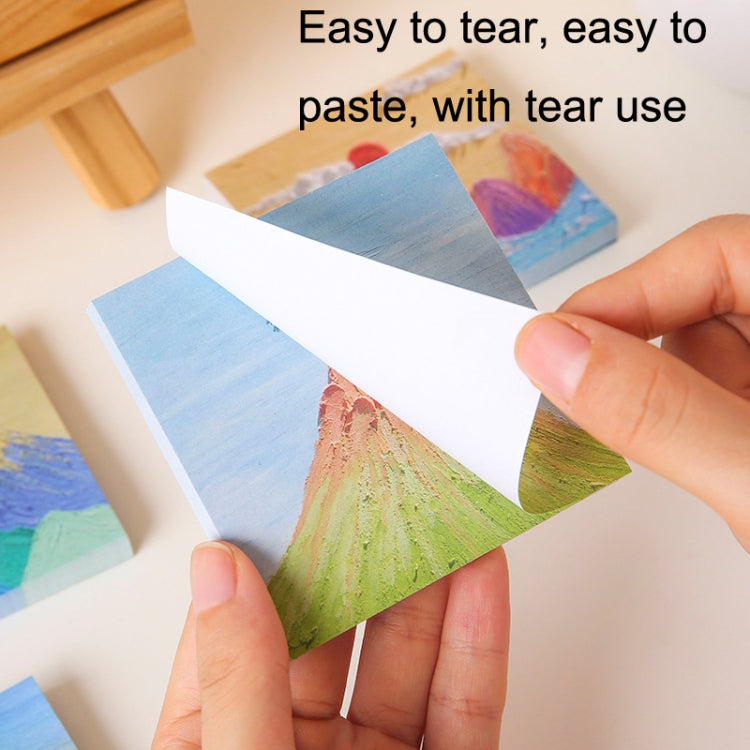 H034 10sets Tear-off Memo Pad Message Memo Handbook Decorative Stickers(Sunny Series Random)