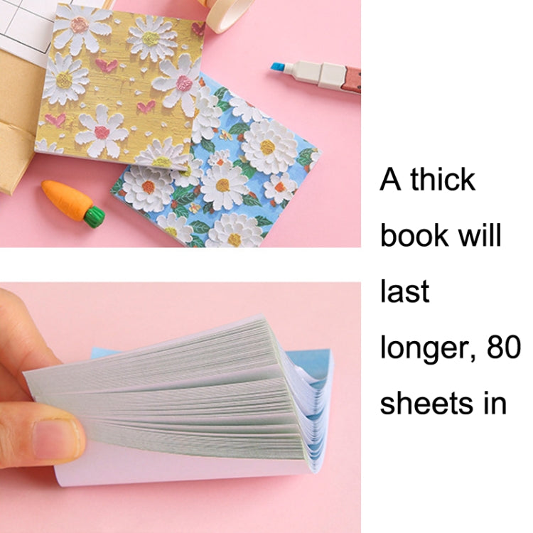 H034 10sets Tear-off Memo Pad Message Memo Handbook Decorative Stickers(Sunny Series Random)
