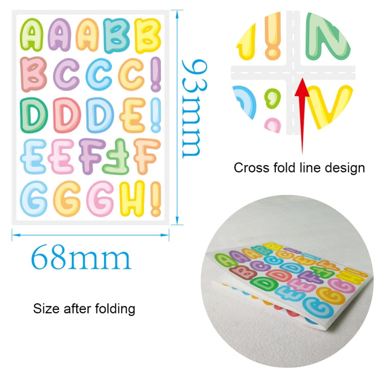 20pcs ZPKTZM Children Cartoon Colorful Letters Stickers DIY Lunch Box Waterproof Sticker(136x186mm)