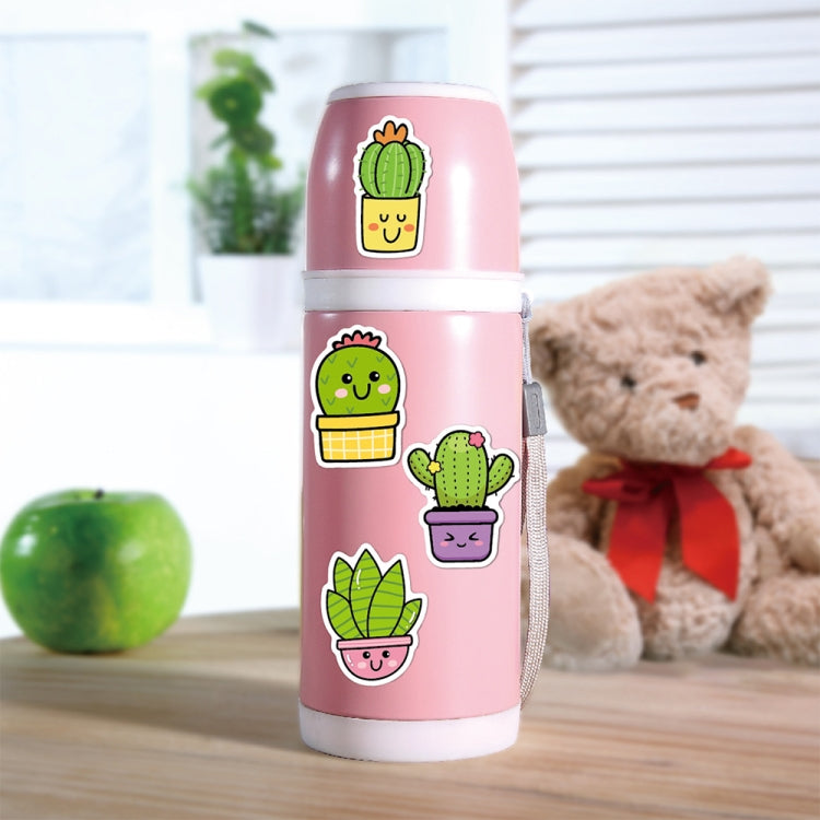 3sets 50pcs/set Cartoon Cactus DIY Handbook Decorative Stickers Floral Laptop Waterproof Sticker(TT173)