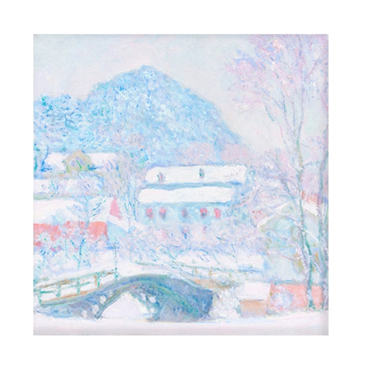 Vintage Painting Series Non-sticky Note Book Handbook Material Paper(Norwegian Sanvik Scenery)