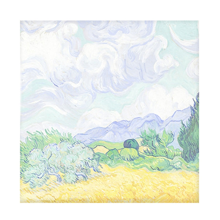 Vintage Painting Series Non-sticky Note Book Handbook Material Paper(Green Wheatfield)