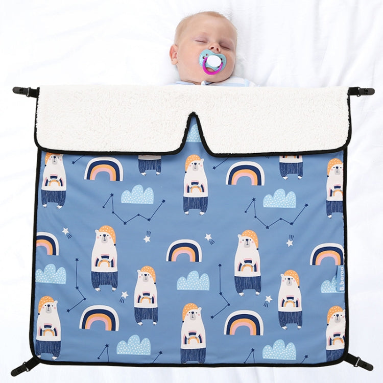 BB1021 Stroller Padded Thickened Windproof Blanket Waterproof Portable Warm Baby Blanket(Elk)