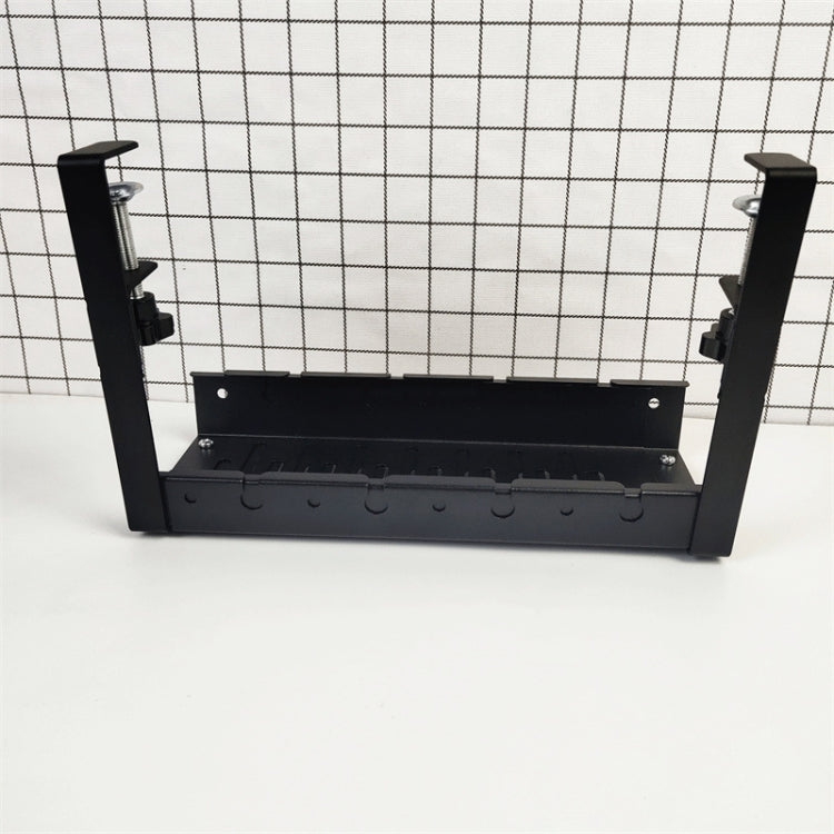Stretchable Under Desk Cable Management Tray Carbon Steel Cable Organizer Cable Storage Rack(White)