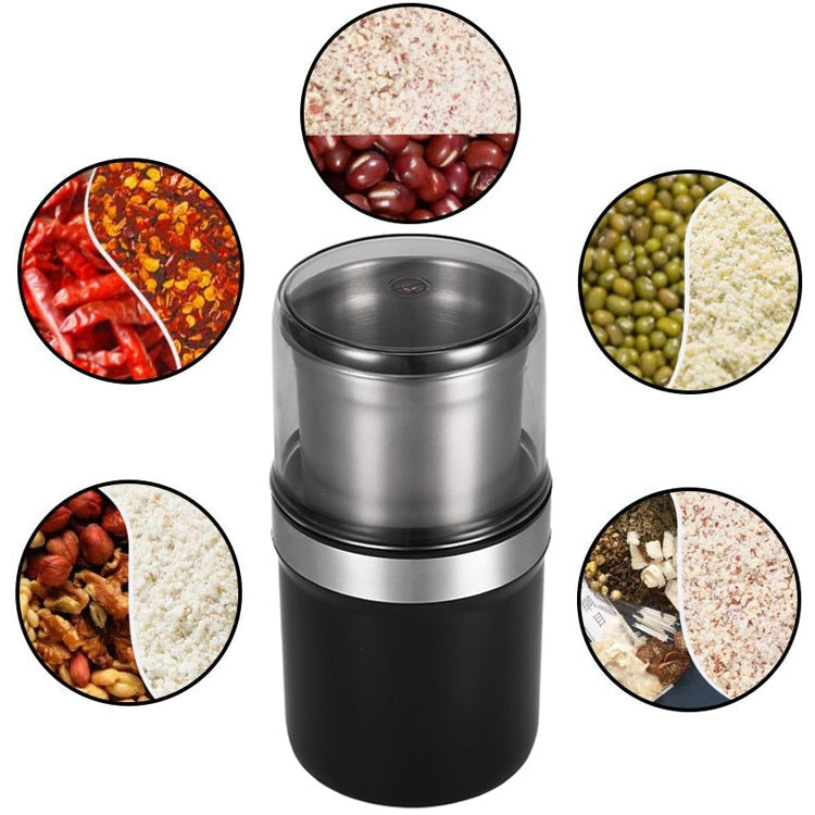 M200B Electric Mini Coffee Grinder Grain Bean Grinding Machine, Spec: EU Plug(Black)