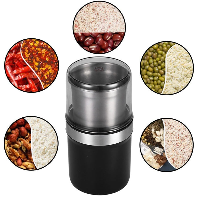 M200B Electric Mini Coffee Grinder Grain Bean Grinding Machine, Spec: US Plug(Black)