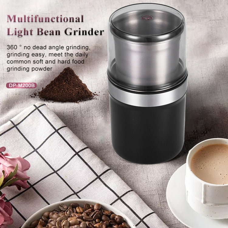 M200B Electric Mini Coffee Grinder Grain Bean Grinding Machine, Spec: US Plug(Black)