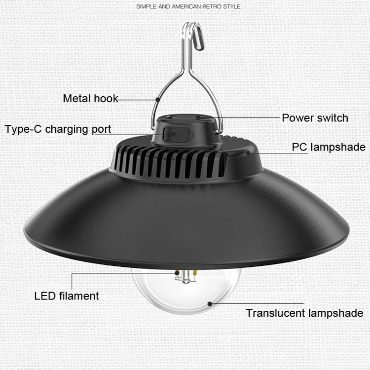 LY11 Retro Outdoor Camping Ambient Light Portable Life Waterproof Tent Light B