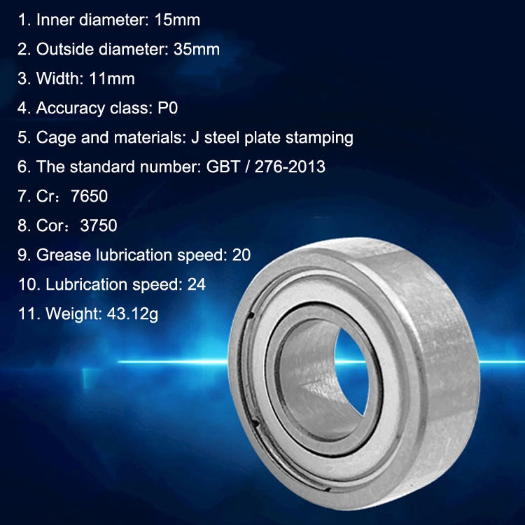 6202ZZ 20pcs 15x35x11mm Deep Groove Ball Bearings Motor Car Special Bearing