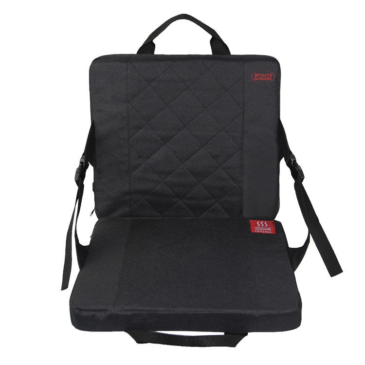 Outdoor Portable Camping Heated Foldable Cushion, Size: 33x38x4cm(Black)