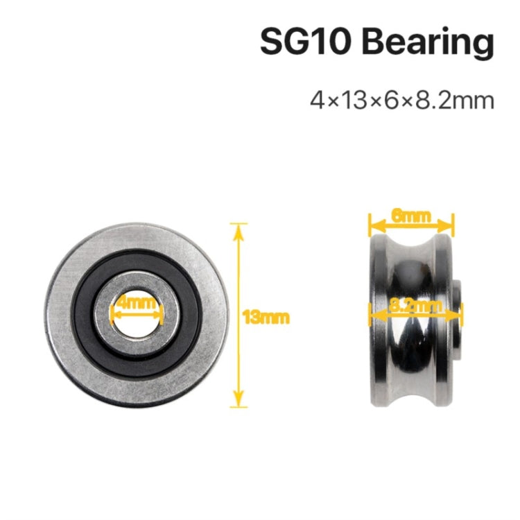 4x13x6mm Double-row Bead U-slot Embroidery Machine Guide Bearings 3D Printer Bearings(SG10)