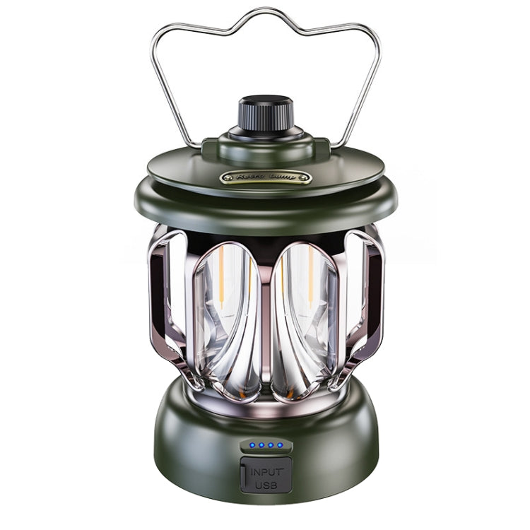 LH-B46 LED Retro Tent Light Convenient USB Charging Camping Light(Green)