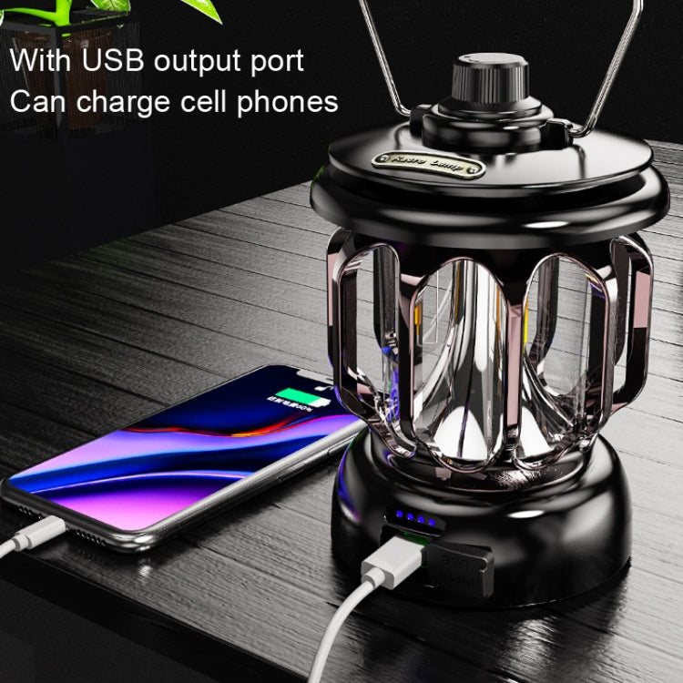 LH-B46 LED Retro Tent Light Convenient USB Charging Camping Light(Green)