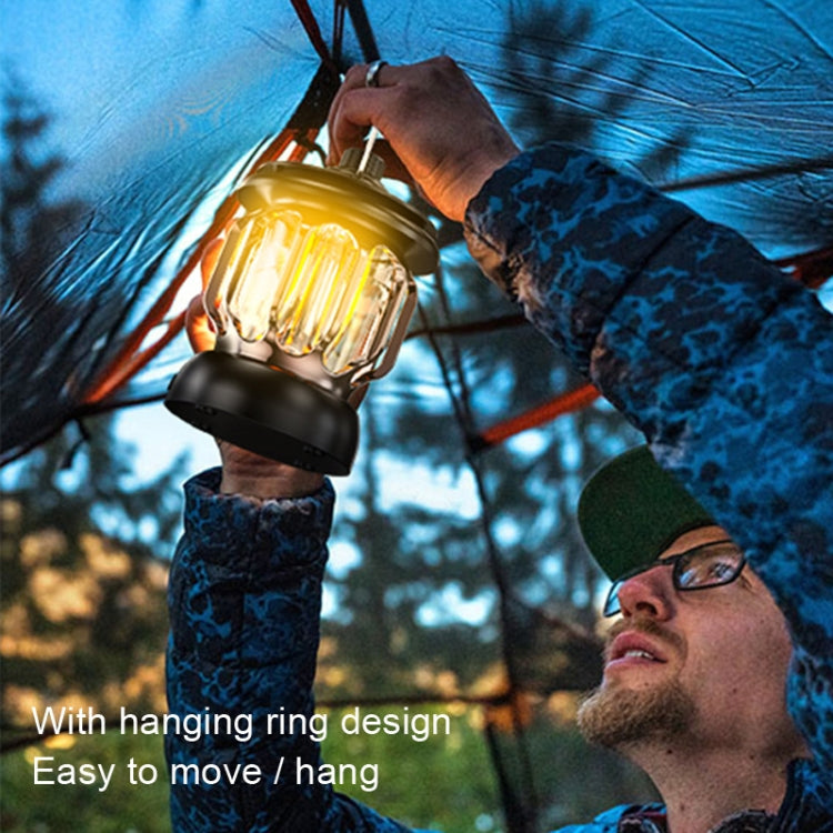 LH-B46 LED Retro Tent Light Convenient USB Charging Camping Light(Green)