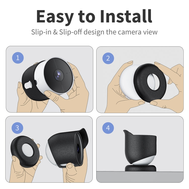 For Google Nest Camera Outdoor Silicone Water-Resistant Protective Cover(White)