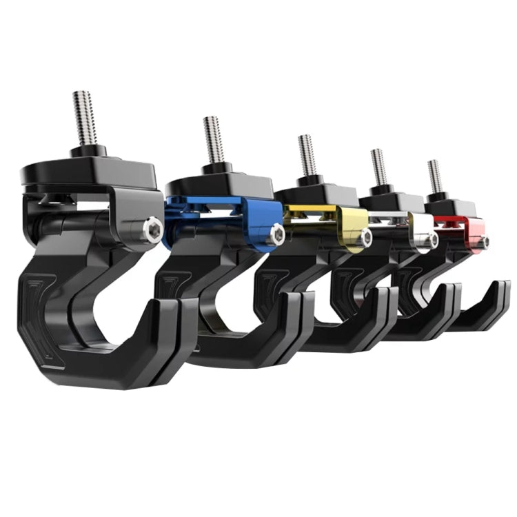 Motorcycle Electric Bike Item Movable Double Hooks Aluminum Helmet Hanger Modification Accessories(Blue)