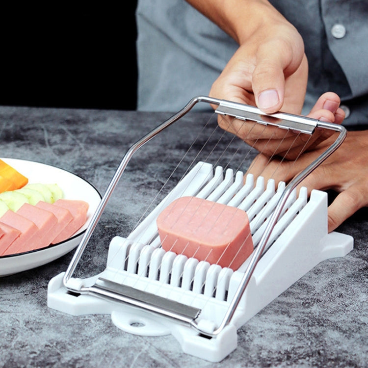 JA-958 Lunch Meat Ham Slicer Household Fruit Cutter Banana Sliced Kitchen Egg Cutter(White)