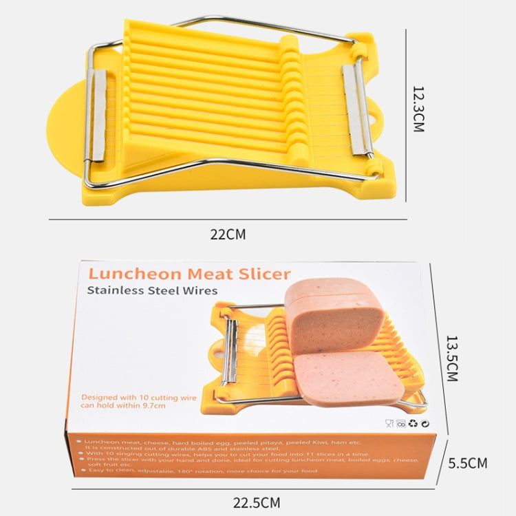JA-958 Lunch Meat Ham Slicer Household Fruit Cutter Banana Sliced Kitchen Egg Cutter(White)