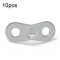 10pcs Outdoor Camping Aluminum Alloy Binocular Wind Rope Buckle Canopy Tent Pull Rope Stop Adjustment Piece, Color: Silver
