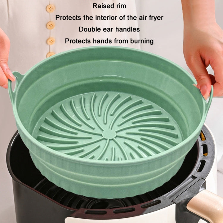 Air Fryer Grill Mat High Temperature Resistant Silicone Baking Tray, Specification: Round Gray