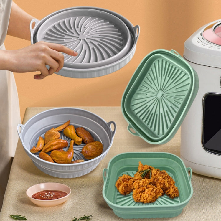 Air Fryer Grill Mat High Temperature Resistant Silicone Baking Tray, Specification: Round Gray
