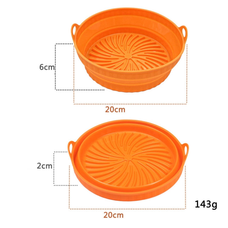 Air Fryer Grill Mat High Temperature Resistant Silicone Baking Tray, Specification: Round Orange