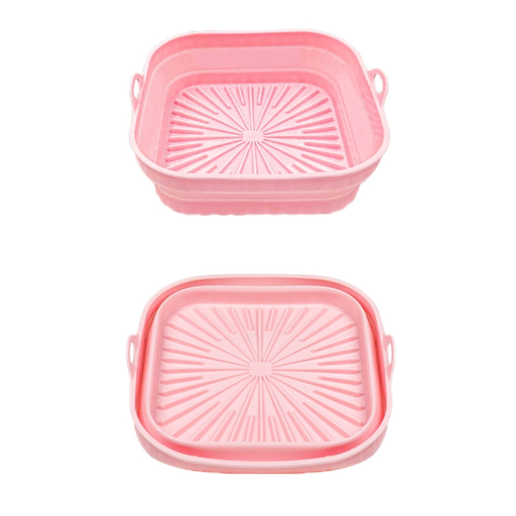 Air Fryer Grill Mat High Temperature Resistant Silicone Baking Tray, Specification: Square Pink