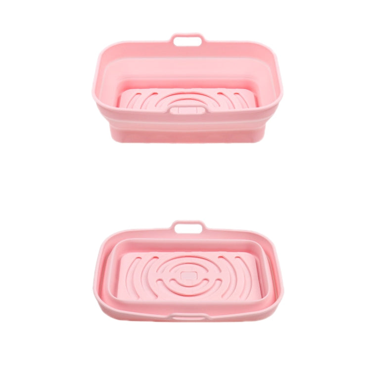 Air Fryer Grill Mat High Temperature Resistant Silicone Baking Tray, Specification: Rectangular Pink