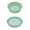 Air Fryer Grill Mat High Temperature Resistant Silicone Baking Tray, Specification: Small Round Green