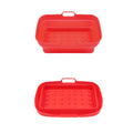 Air Fryer Grill Mat High Temperature Resistant Silicone Baking Tray, Specification: Rectangular Dot Red