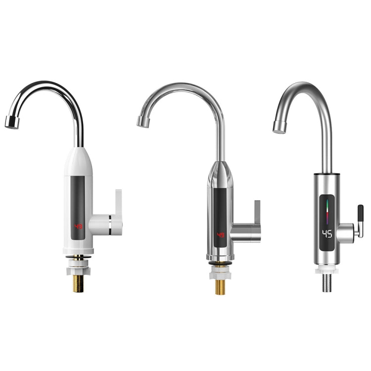 Smart Household Digital Display Instant Hot Kitchen Electric Faucet, Plug: EU Plug(Silver)