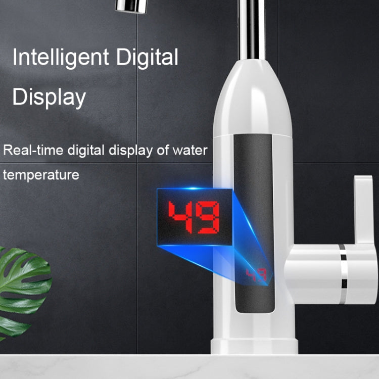 Smart Household Digital Display Instant Hot Kitchen Electric Faucet, Plug: EU Plug(Silver)