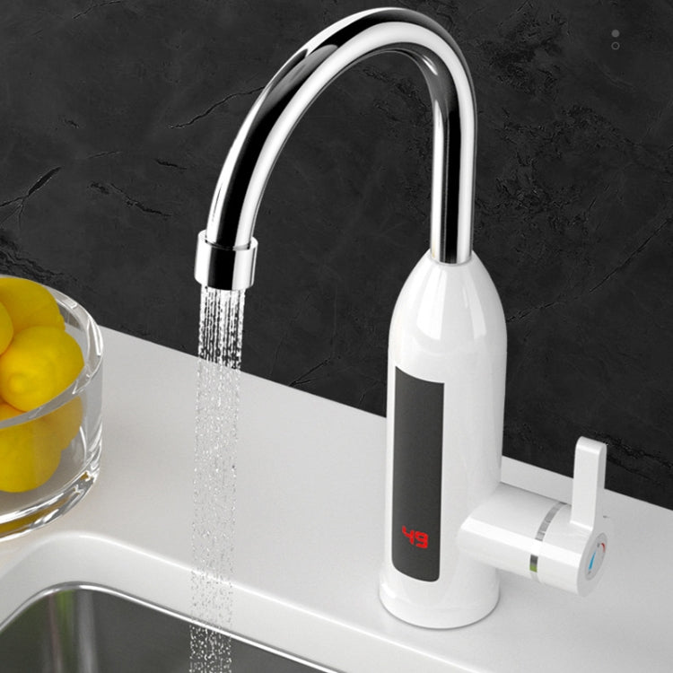 Smart Household Digital Display Instant Hot Kitchen Electric Faucet, Plug: EU Plug(Silver)