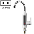 Smart Household Digital Display Instant Hot Kitchen Electric Faucet, Plug: US Plug(White)