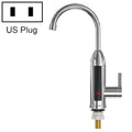 Smart Household Digital Display Instant Hot Kitchen Electric Faucet, Plug: US Plug(Silver)