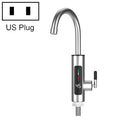 Smart Household Digital Display Instant Hot Kitchen Electric Faucet, Plug: US Plug(Stainless Steel)