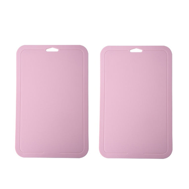 2pcs Baby Auxiliary Cutting Board Fruit and Vegetable Cutting Plastic Board(Pink)
