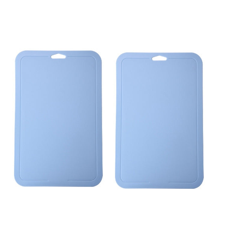 2pcs Baby Auxiliary Cutting Board Fruit and Vegetable Cutting Plastic Board(Blue)