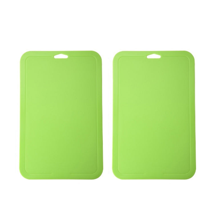 2pcs Baby Auxiliary Cutting Board Fruit and Vegetable Cutting Plastic Board(Green)
