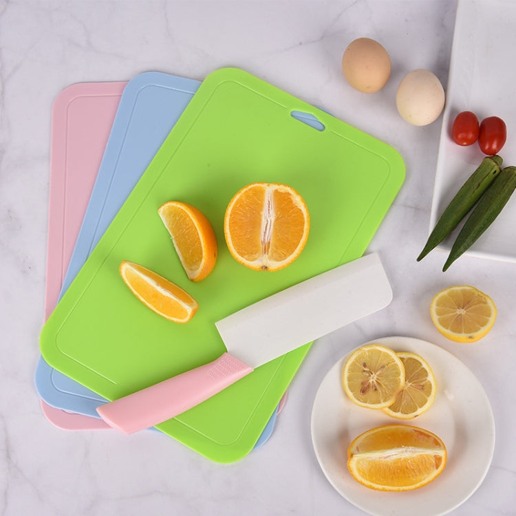 2pcs Baby Auxiliary Cutting Board Fruit and Vegetable Cutting Plastic Board(Blue)