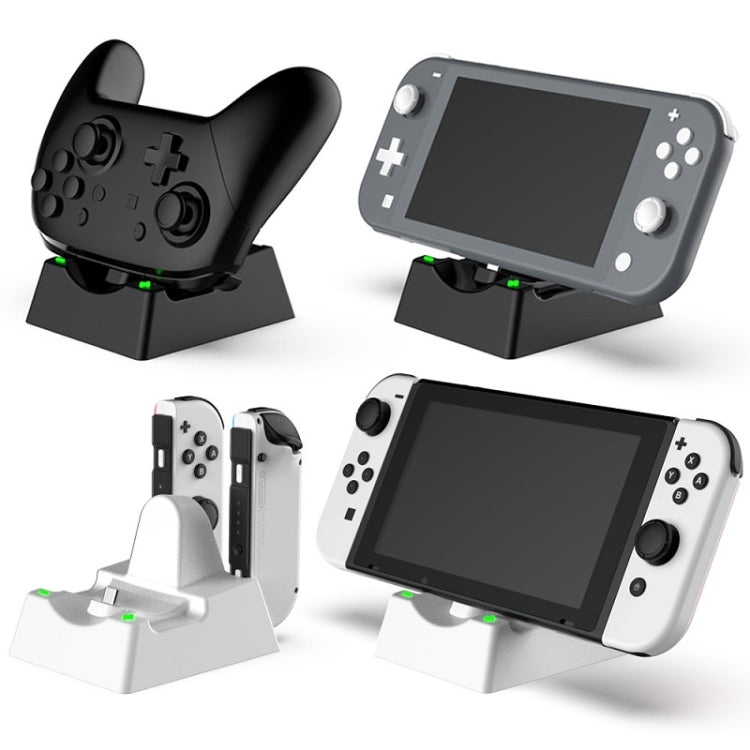 Game Console Handle Stand Charger For Nintendo Switch/Switch Oled/Switch Lite(Black)