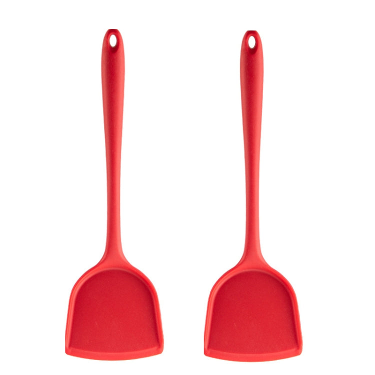 2pcs Non-stick High Temperature Resistant Silicone Cookware, Style: Spatula(Red)