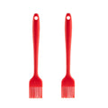 2pcs Non-stick High Temperature Resistant Silicone Cookware, Style: Brush(Red)