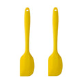 2pcs Large Integrated Silicone Scraper Chocolate Cream Mixing Knife(Yellow)